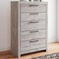 Ashley Broachmyn 5 Drawer Chest in Light Gray, , large