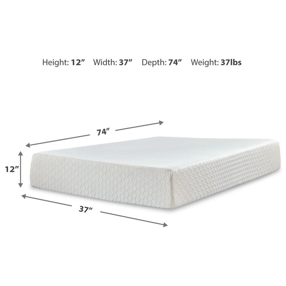 Ashley Chime 12&quot; Memory Foam Extra Plush Tight Top Twin Mattress, , large