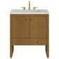 James Martin Hudson 30" Single Bathroom Vanity in Honey Oak with 3 cm Lime Delight Silestone Top and Rectangular Sink, , large
