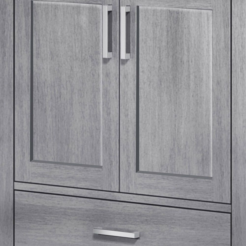 Lexora Home Jacques 30&quot; Single Bathroom Vanity in Distressed Grey with 2 cm White Quartz Top and Rectangular Sink, , large