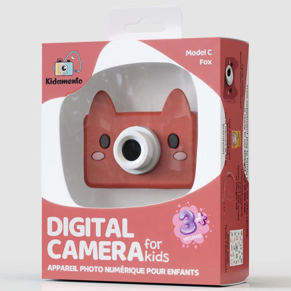 Kidamento Model C Akito The Fox Digital Camera for Children in Red, , large