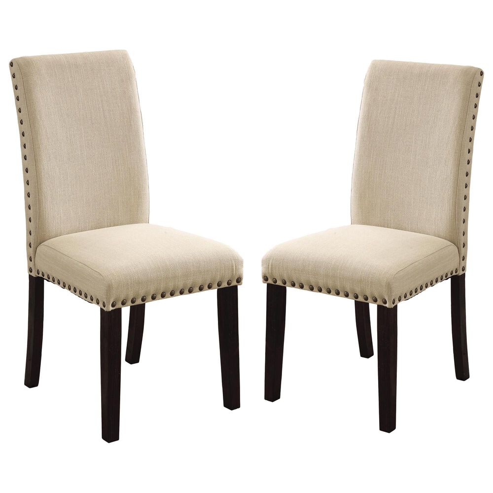 Furniture of America Vera Side Chair in Beige (Set of 2), , large