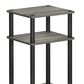 HOMLUX 3-Tier End Table in French Oak and Black, , large