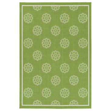 Kaleen Rugs Amalie AML07-96 1"9" x 3" Lime Green and Ivory Indoor/Outdoor Area Rug, , large