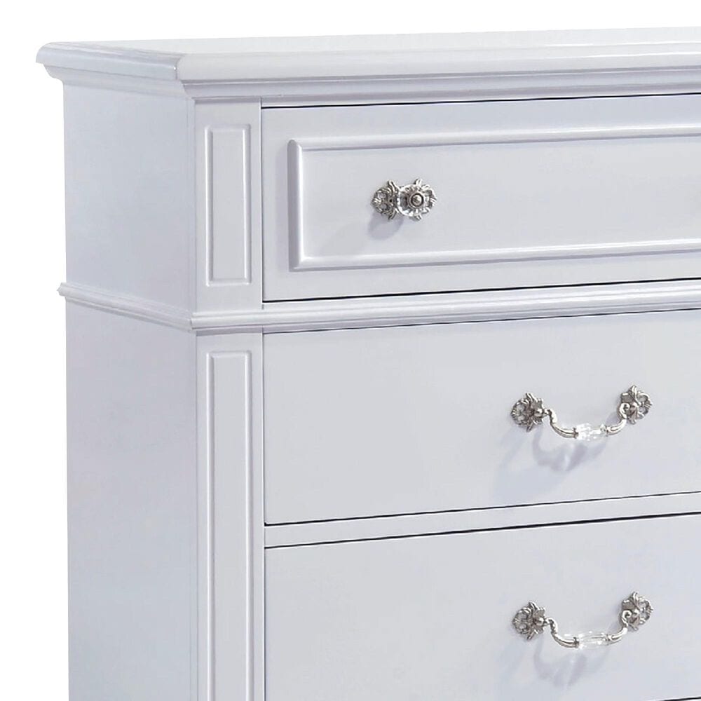 Mayberry Hill Alana 5-Drawer Chest in White Lacquer, , large