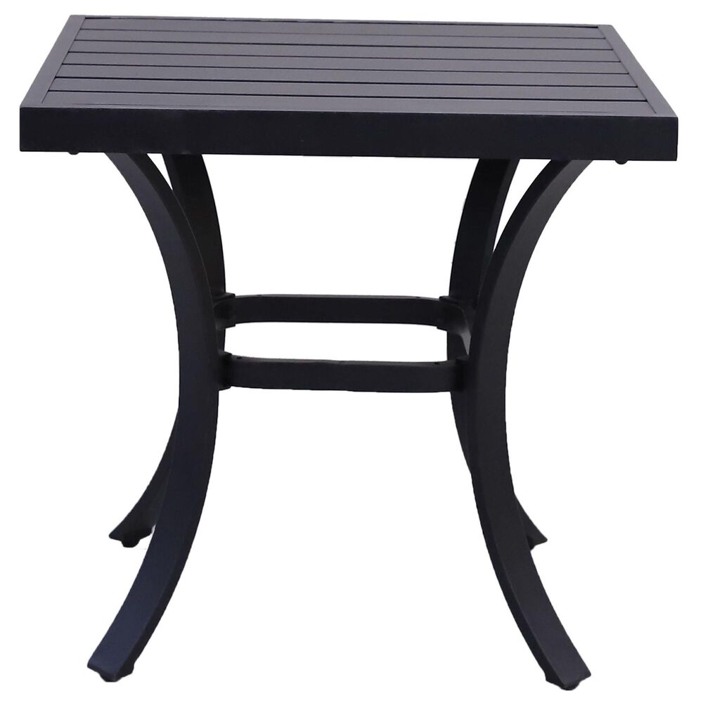 Gathercraft Charlotte 24" Square Side Table in Black, , large