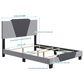 Accent Tuscany Full Upholstered Bed in Brown and Taupe, , large