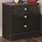Seven Stars Kaylynn Nightstand in Travertine and Black, , large