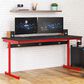 Ashley Lynxtyn Computer Desk in Red and Black, , large