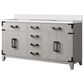Lexora Home Laurel 60" Double Bathroom Vanity in White Oak with White Quartz Top and Rectangular Sinks, , large