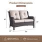 Sunwell Garden Patio Loveseat with Brown Frame in Beige, , large