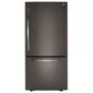 LG 25.5 Cu. Ft. Bottom Mount Refrigerator in PrintProof Black Stainless Steel, , large
