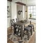 Ashley Caitbrook 5-Piece Counter Height Dining Table Set in Antiqued Gray Wash, , large