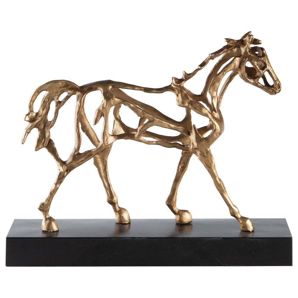 Ashley Grainville Sculpture in Antique Gold and Black, , large
