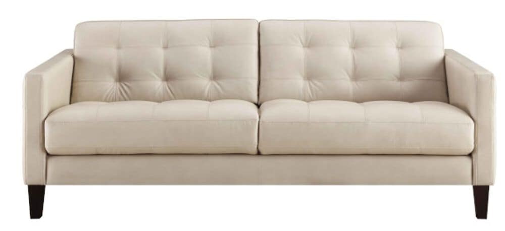Chateau D"ax Leather Bench in White, , large
