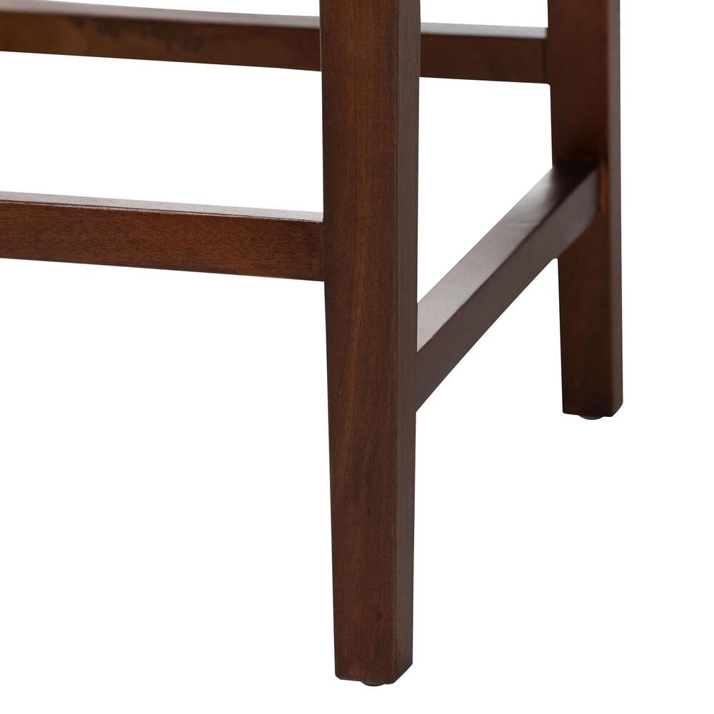 Baxton Studio Alise Bar Stool in Earthy Brown and Natural Brown, , large