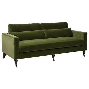 Jennifer Taylor Home Elliot Stationary Sofa in Olive Green Velvet, , large