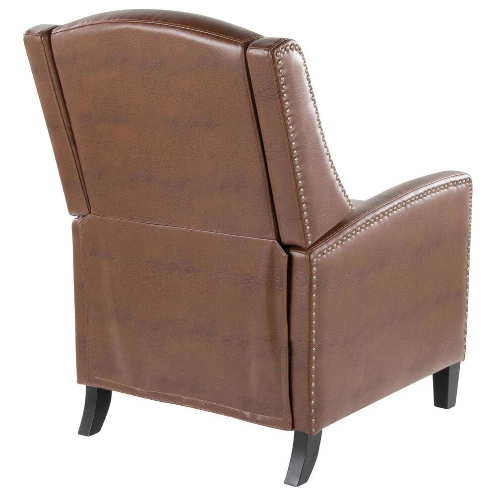 Lumisource Stanley Manual Recliner in Brown, , large