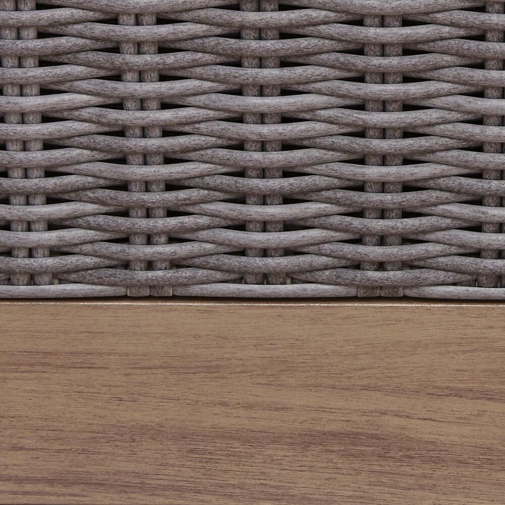 Ashley Harmony Headlands Outdoor Loveseat with Cushion in Natural and Gray, , large