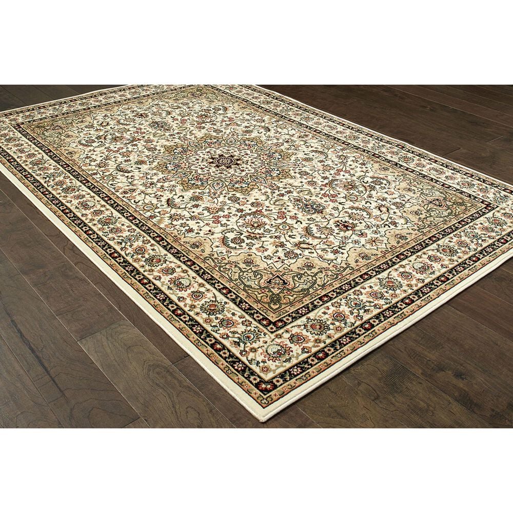 Oriental Weavers Kashan 119W1 7&#39;10&quot; x 10&#39;10&quot; Ivory Area Rug, , large