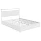 HOMLUX Queen 4-Drawer Storage Bed with LED Headboard and Charging Station in White, , large