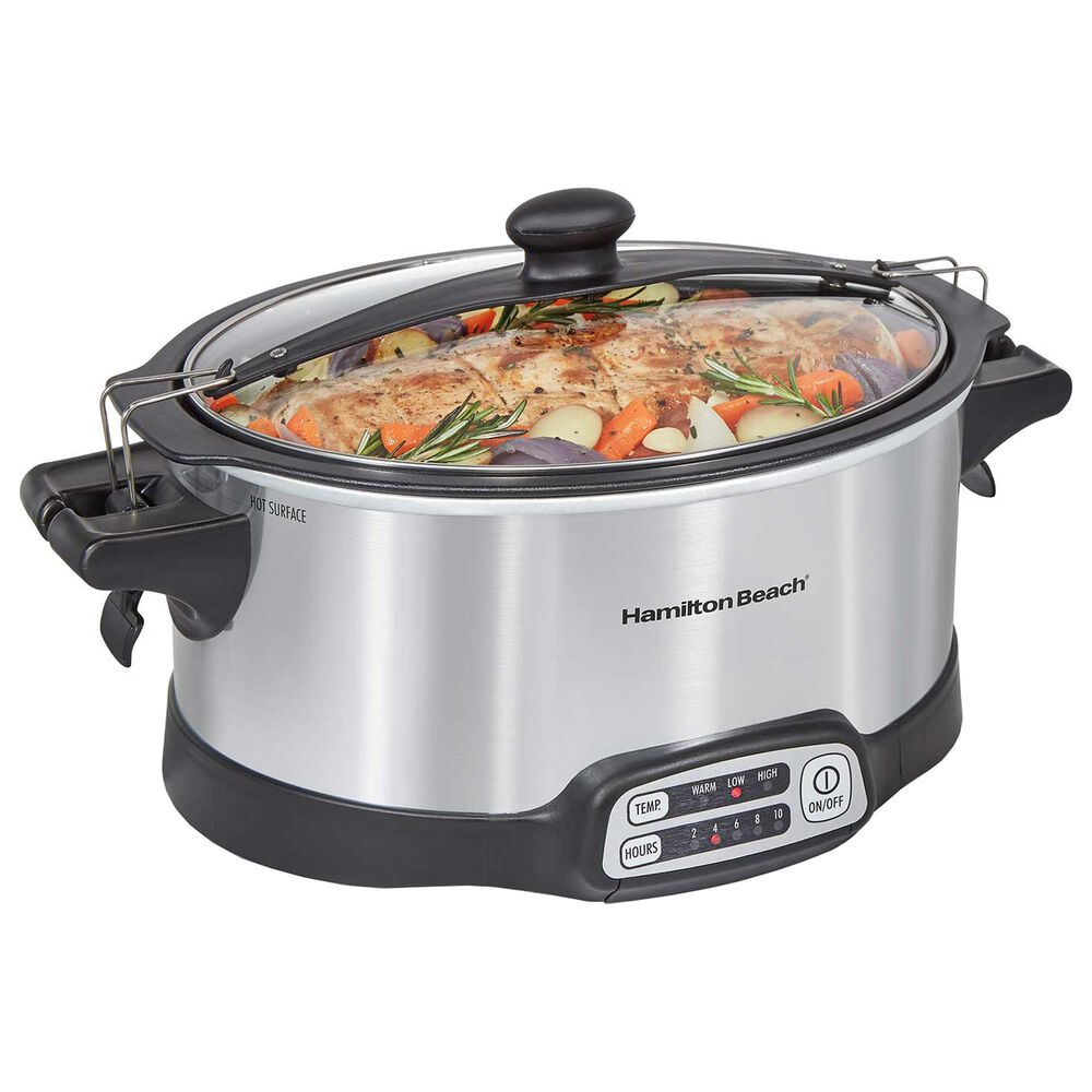 Hamilton Beach 6-Quart Stay or Go Sear and Cook Slow Cooker in Silver, , large