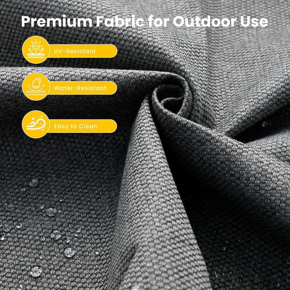 HOMLUX 11-Piece Outdoor Modular Sofa Conversation Set in Dark Gray, , large