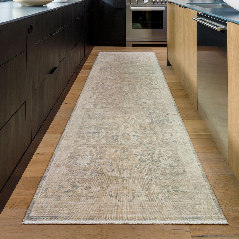 Surya Once Upon a Time Light Brown, Light Gray, Tan, Ivory and Gray 2&#39;11&quot; x 9&#39;10&quot; Runner, , large