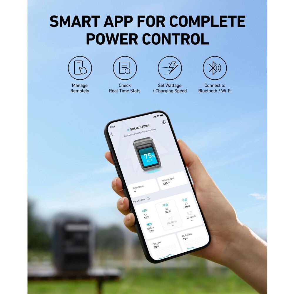 Anker Solix C300X Portable Power Station in Black, , large