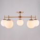 Vaxcel Armitage 5-Light Semi Flush Mount in Muted Brass, , large