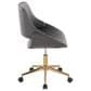 Lumisource Fabrico Office Chair with Grey Cushion in Gold, , large
