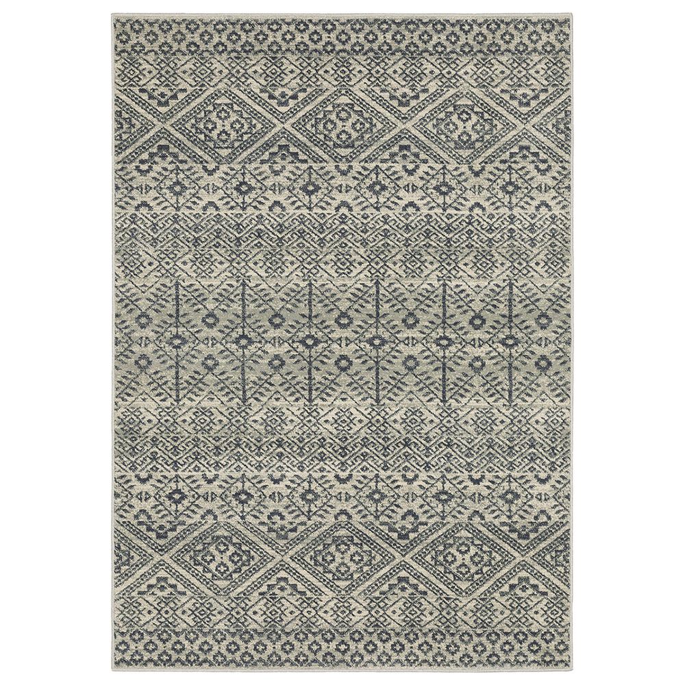 Oriental Weavers Branson BR02A 3"3" x 5" Blue and Beige Area Rug, , large