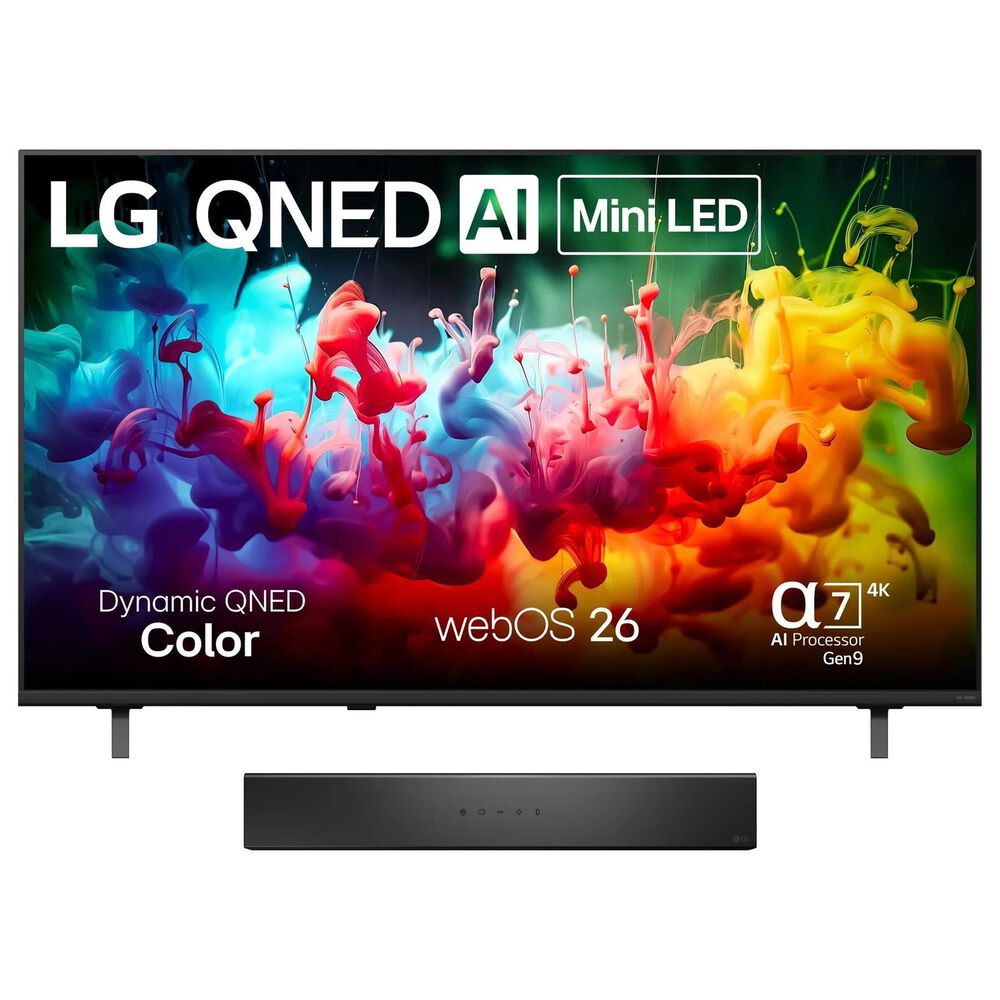LG 55" Class 75B Series QNED AI Mini LED 4K Ultra HD - Smart TV with 2.0 Channel Soundbar in Black, , large