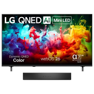 LG 55" Class 75B Series QNED AI Mini LED 4K Ultra HD - Smart TV with 2.0 Channel Soundbar in Black, , large