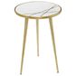 Maple and Jade End Table with Marble Top in Gold, , large