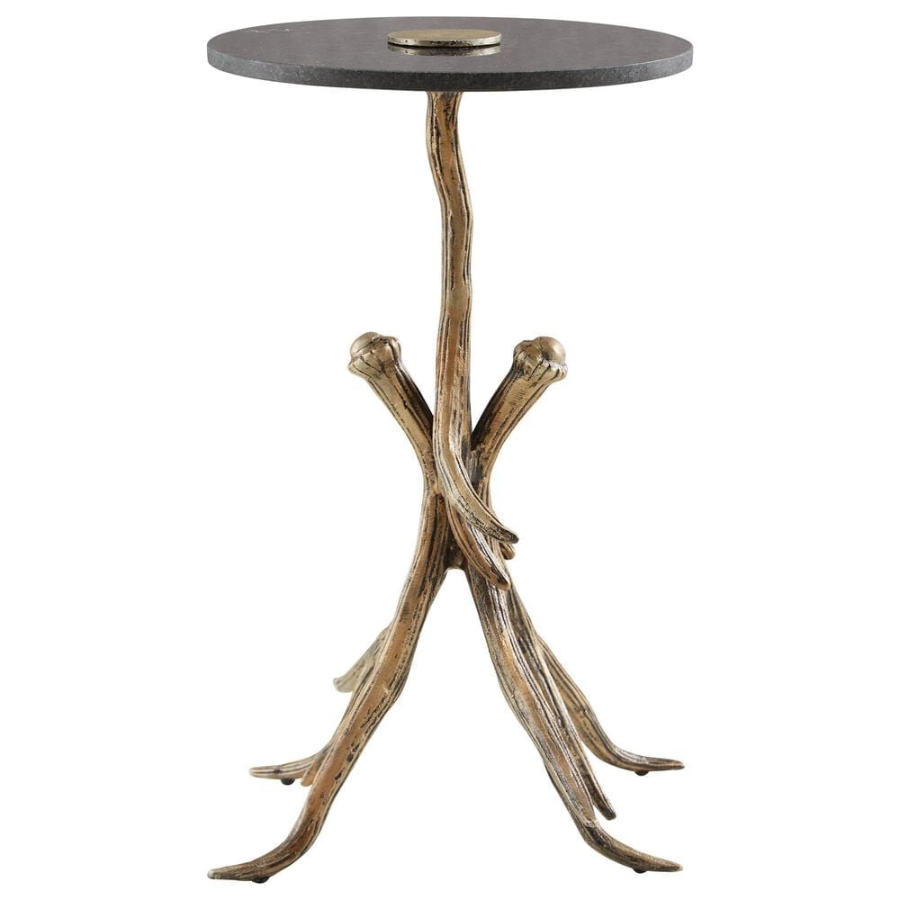 Ashley Lemkins Accent Table in Antique Gold and Black, , large
