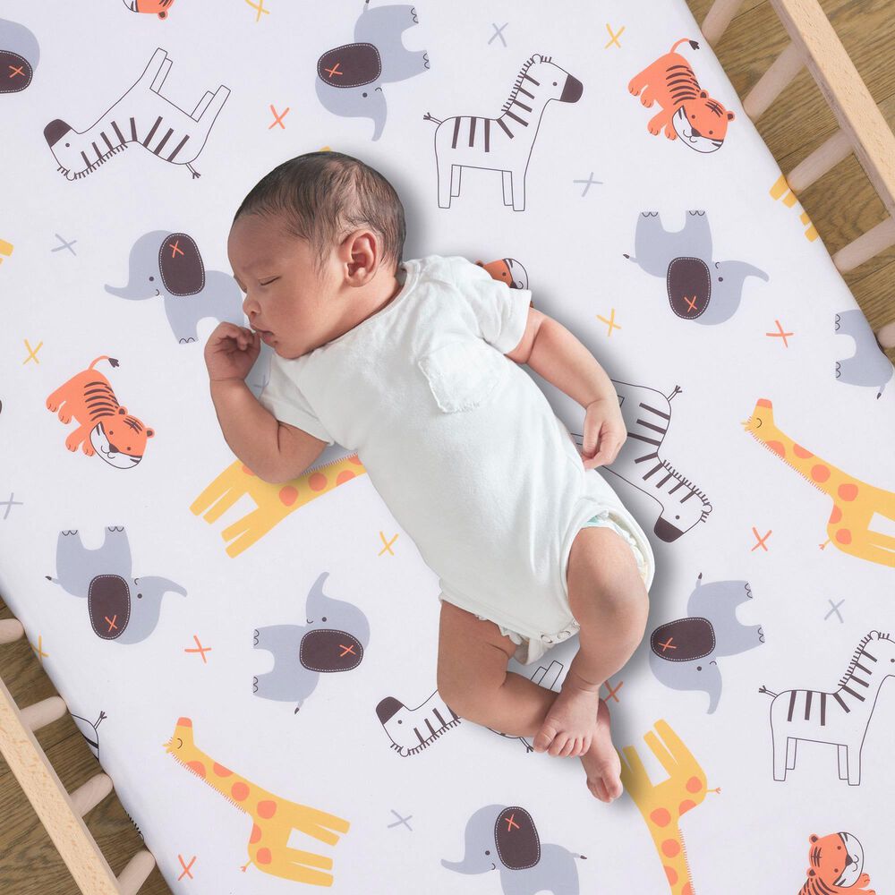 Lambs &amp; Ivy Lollipop Jungle 3-Piece Crib Bedding Set in Gray, White and Green, , large