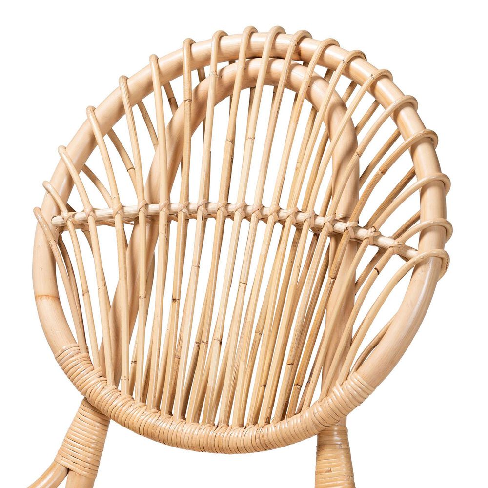 Baxton Studio Iris Side Chair in Natural Brown, , large
