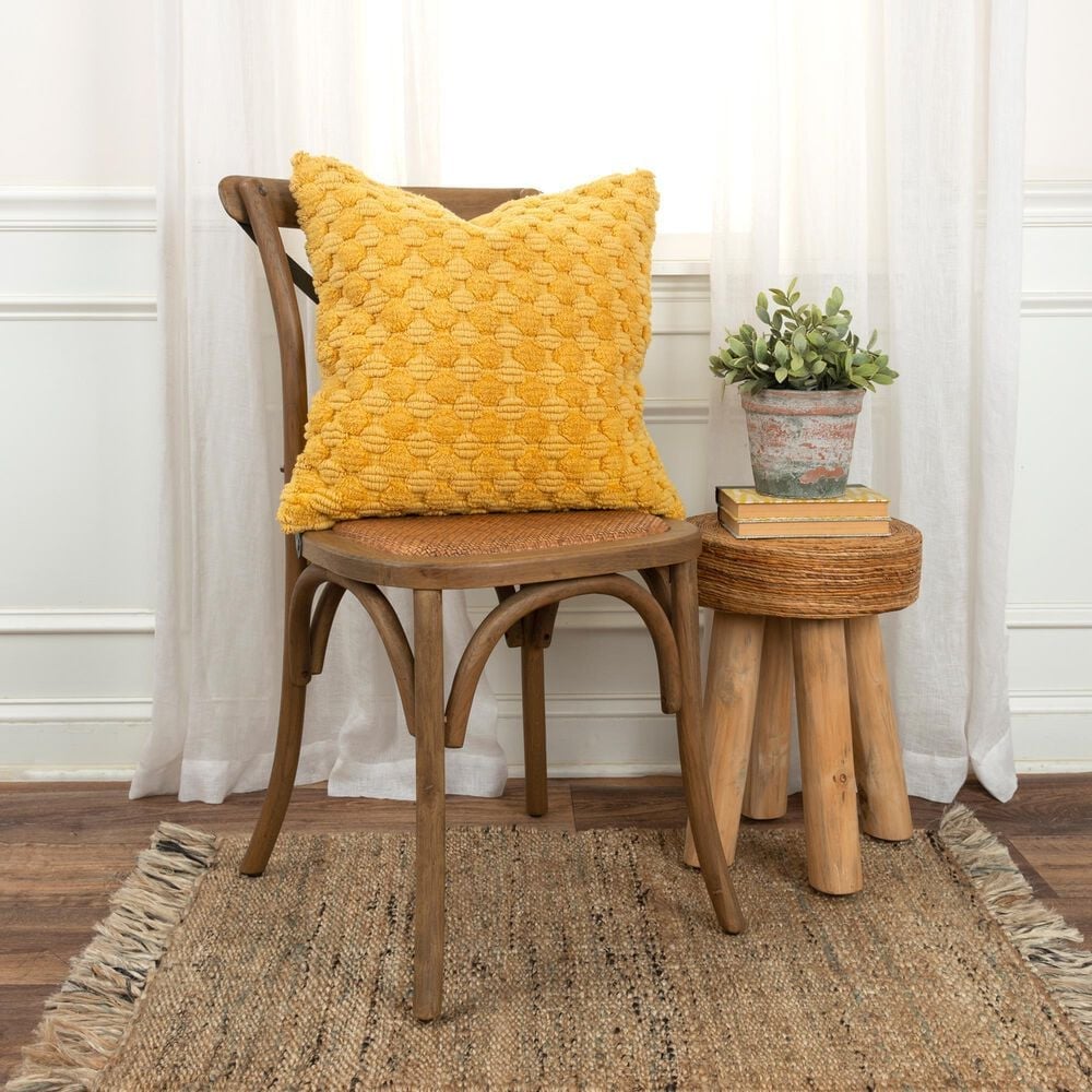Rizzy Home 20&quot; x 20&quot; Transitional Down Filled Throw Pillow in Yellow, , large