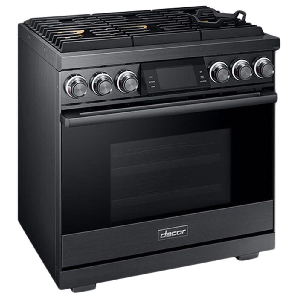 Dacor Modernist 36&quot; Pro Gas Range with Natural Gas in Graphite Stainless Steel, , large