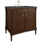 James Martin Kinnsden 36" Single Bathroom Vanity in Sable Oak with 3 cm Parisien Bleu Silestone Top and Rectangular Sink, , large