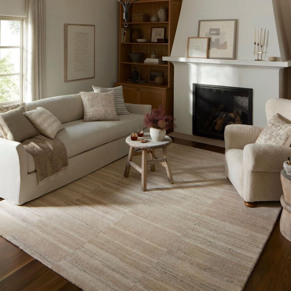Amber Lewis x Loloi Rocky 7'9" x 9'9" Natural and Sand Area Rug, , large