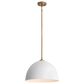 Golden Lighting Shepard 1-Light Pendant with Matte White Shade in Modern Brass, , large