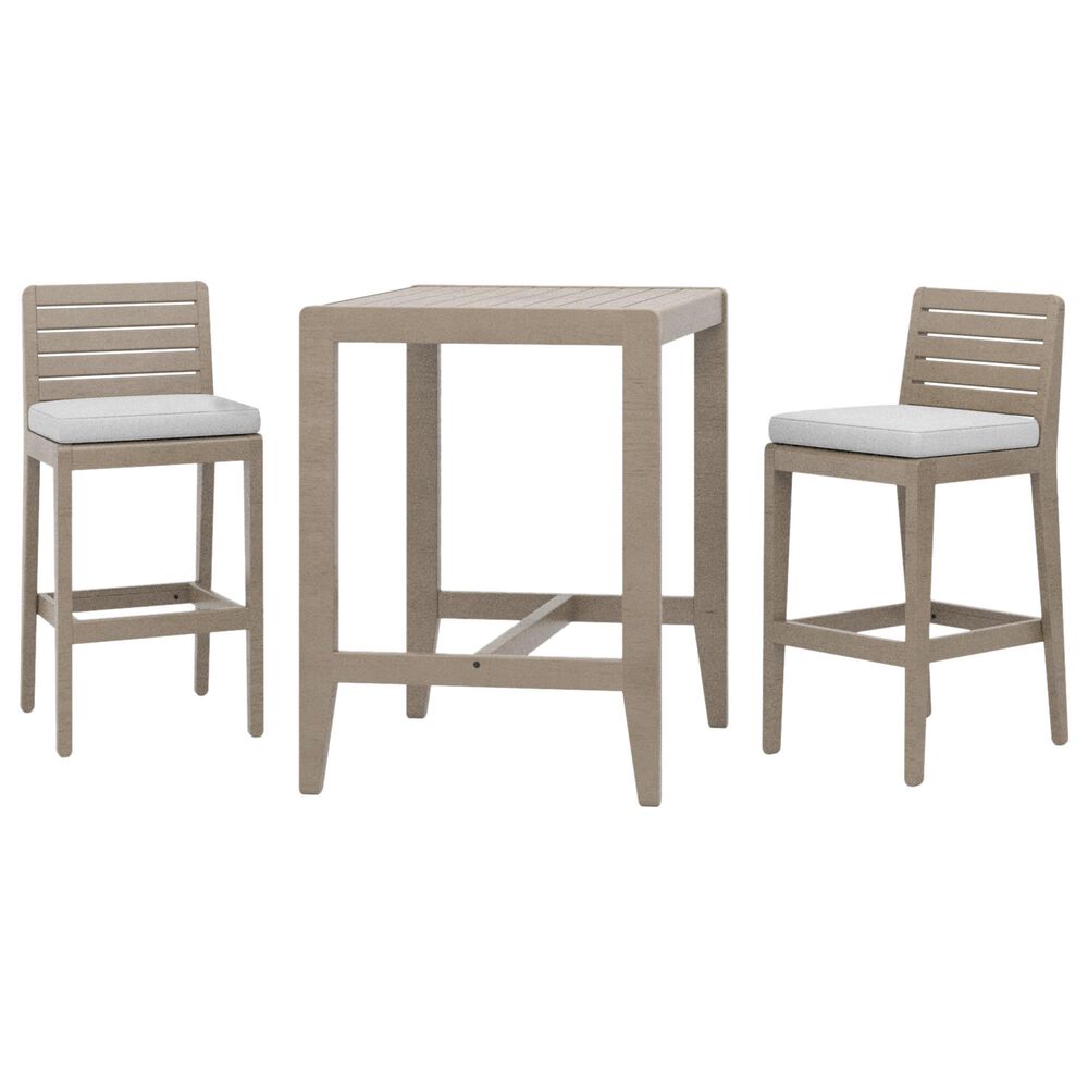 Homestyles Sustain 3-Piece Patio Bistro Set in Stain Brown, , large