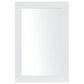 Maple and Jade 36" Wood Rectangular Minimalistic Wall Mirror in Matte White, , large