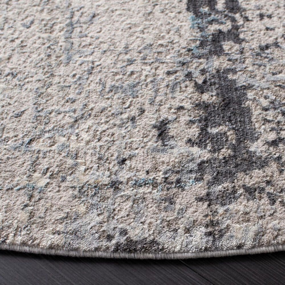 Safavieh Dream DRM422F 6&#39;7&quot; Round Grey and Blue Area Rug, , large