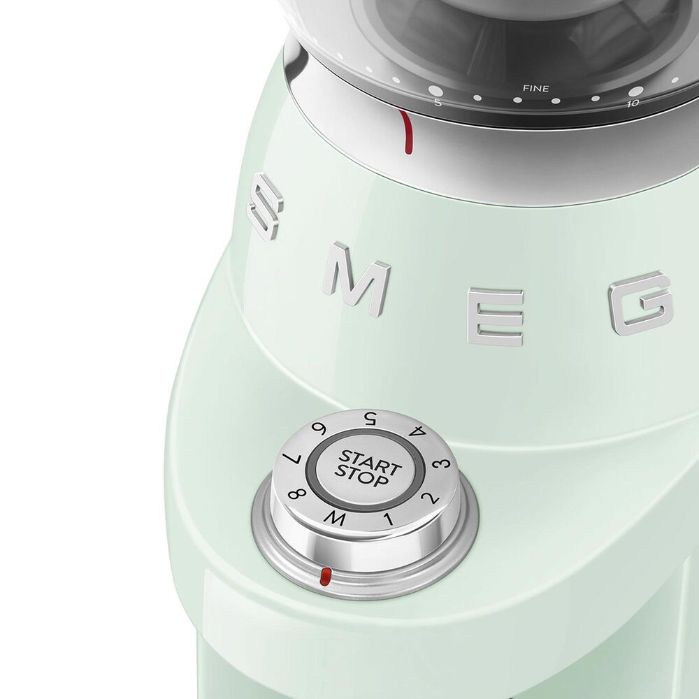 SMEG Conical Burr Coffee Grinder in Pastel Green, , large