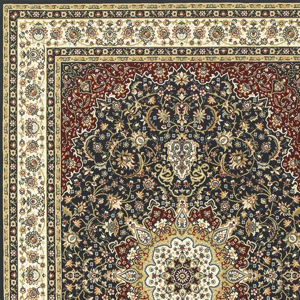 Oriental Weavers Kashan 119U 9&#39;10&quot; x 12&#39;10&quot; Navy Area Rug, , large