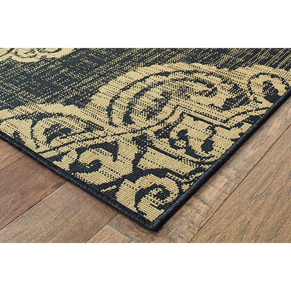 Oriental Weavers Marina 5929K 2&#39;5&quot; x 4&#39;5&quot; Black and Tan Area Rug, , large