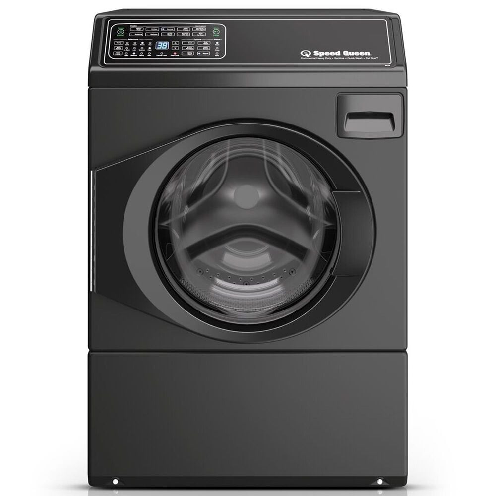 Speed Queen 3.5 Cu. Ft. Front Load Left Hinge Washer and 7 Cu. Ft. Electric Dryer Laundry Pair in Matte Black, , large